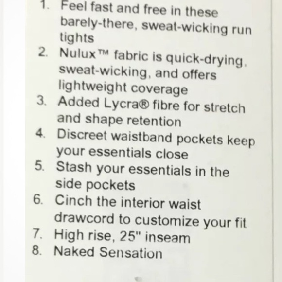 Lululemon Women’s Fast & Free 7/8 Tight II 
Athletic Leggings Pinks‎ Size 4 EUC - Picture 10 of 11